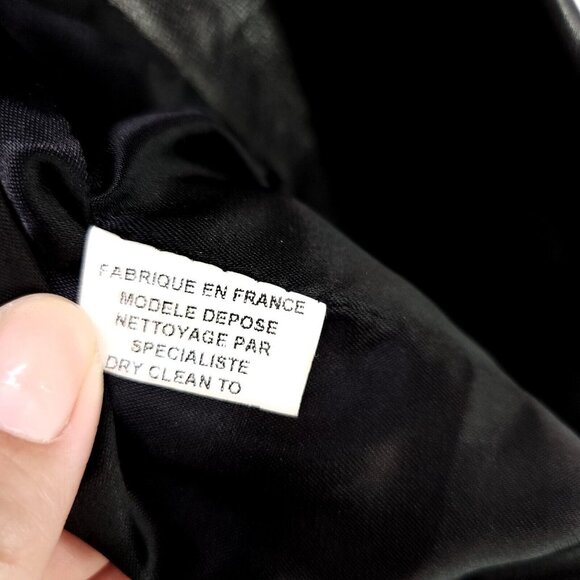 Mac Douglas Leather Jacket Vintage 1980 Paris Black Blazer Size 40 Lambskin - Picture 13 of 14